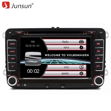 Junsun 7 2 din Car DVD player radio para Seat Altea Toledo León