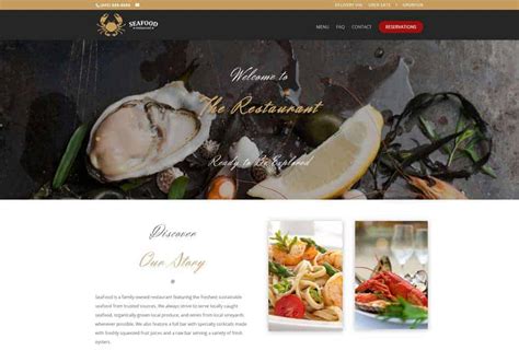 Website Samples: SeaFood Restaurant - Sedona Website Design