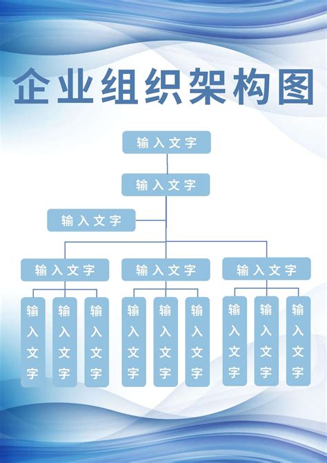 企业组织架构图word模板完美办公