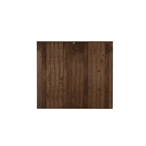 6ft X 6ft 1 83m X 1 85m Pressure Treated Brown Closeboard Fence Panel