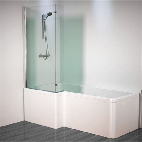 Aqua I L Shaped Bath Screen