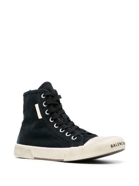 Balenciaga Paris High Top Sneakers Black Farfetch