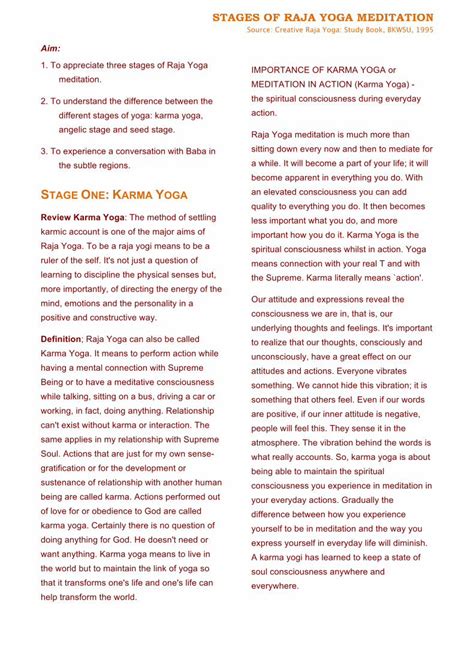 Pdf Stages Of Raja Yoga Meditation Dokumen Tips