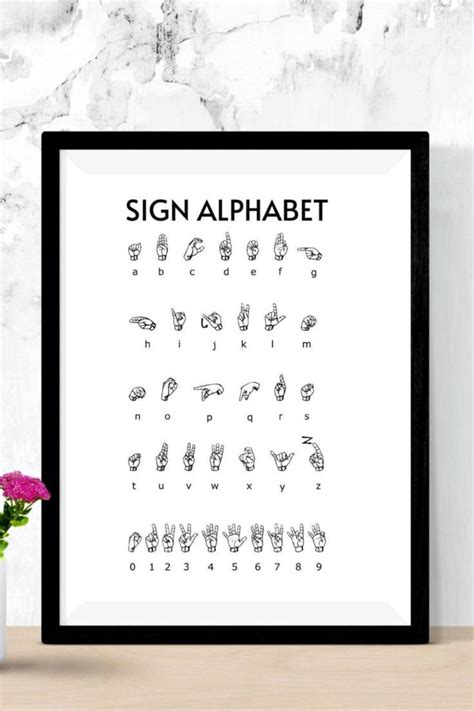 American Sign Language Alphabet Print Printable Sign Alphabet Sign