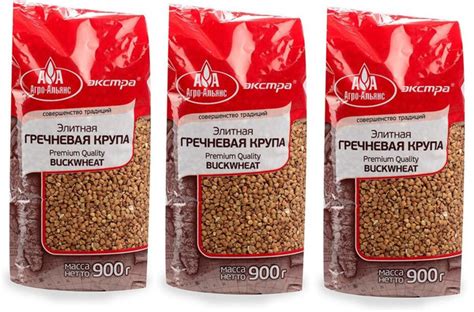 Агро-Альянс Крупа гречневая Элитная, 900 г, 3 уп - купить с доставкой ...