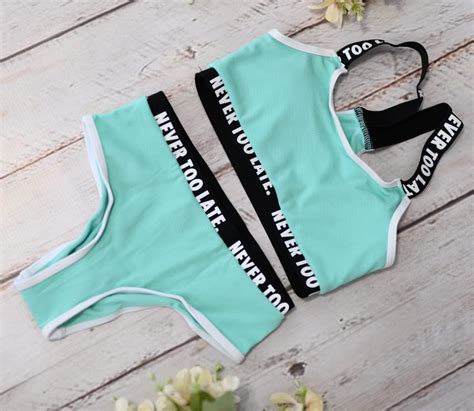 Mint Green Sporty Bikini Rainbow Rockets