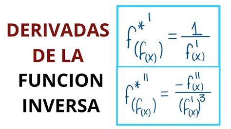 DERIVADAS DE LA FUNCION INVERSA CALCULO DIFERENCIAL FACULTAD DE