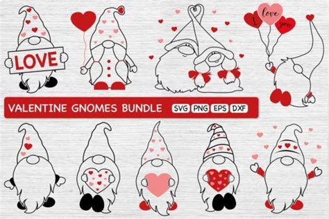 Valentine Gnomes Layered Svg Bundle Layered Gnomes Svg Valentine S Day Gnomes Svg Gnomes Svg