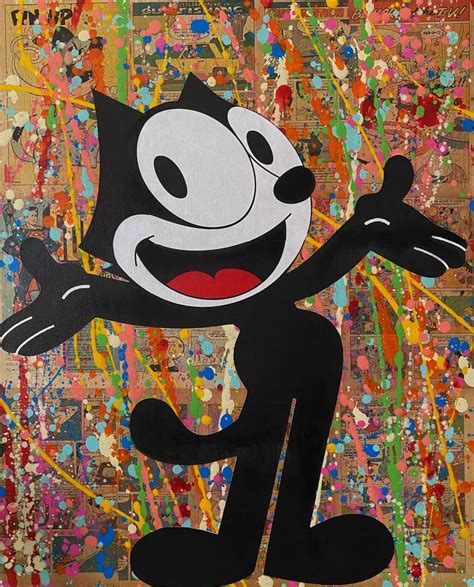 Felix The Cat, pop culture Art Painting by Erika C Brothers | Saatchi Art