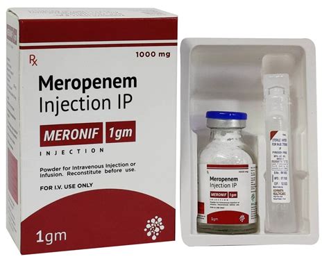 Meropenem 1g Meronif Injection For IV Use Only As Directed By The