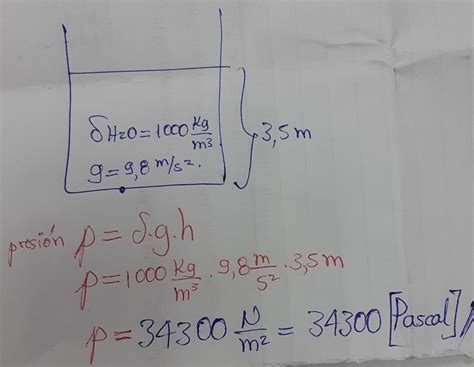 Calcular La Presion Hidrostatica En El Fondo De Una Alberca De M De