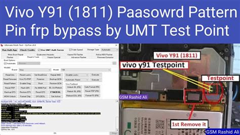 Vivo Y91 1811 Paasowrd Pattern Pin Frp Bypass By Umt Test Point Youtube