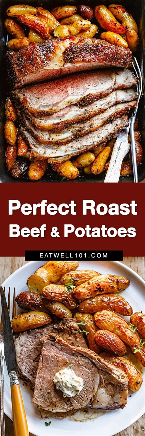 Roast Beef Recipe With Garlic Butter Potatoes How To Slow Roast Beef — Eatwell101