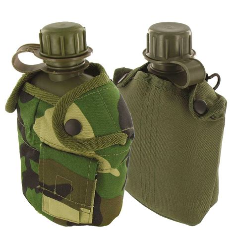 British Army Style Military Patrol Water Bottle Canteen Camo Camping