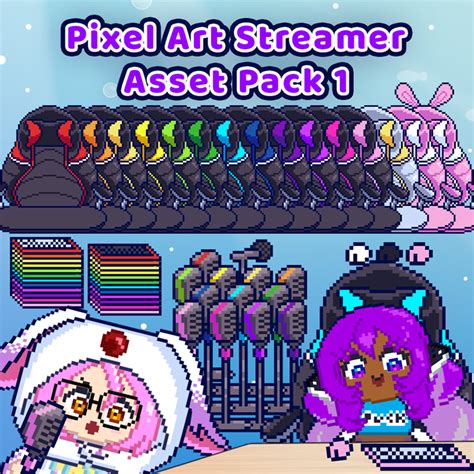 Pixel Art Streamer Pack 1 Blubbr Muffinss Ko Fi Shop Ko Fi ️ Where