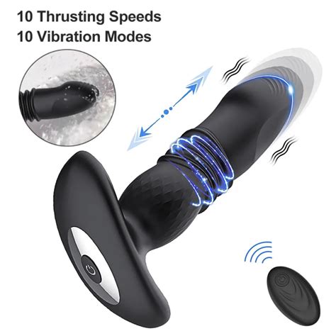 Telescopic Vibrating Butt Plug Anal Vibrador Remoto Sem Fio Brinquedos