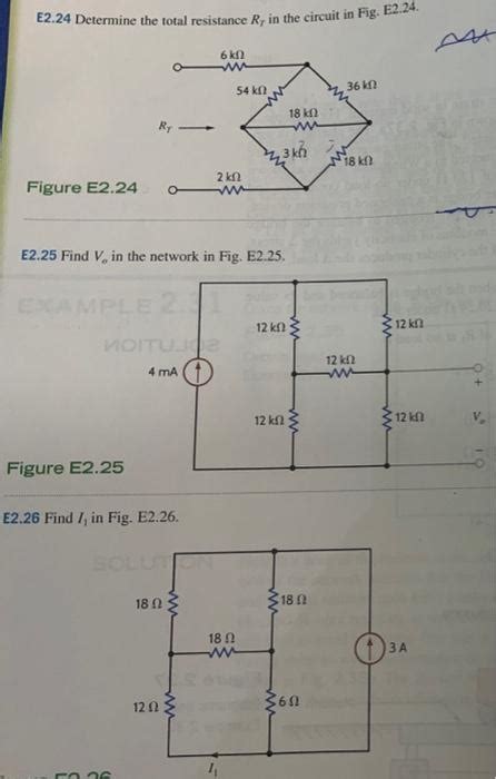 Solved E2 24 Determine The Total Resistance RT In The Chegg