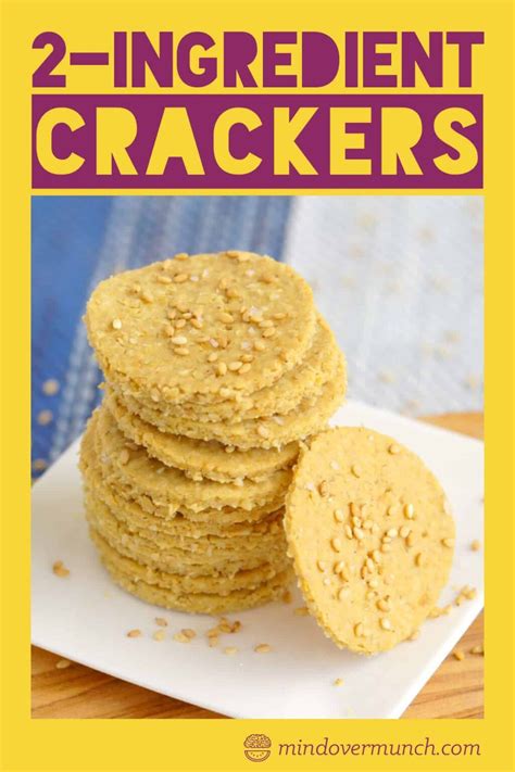 Mediterranean Gluten Free Crackers Recipe | 2 Ingredient Recipe | Mind Over Munch