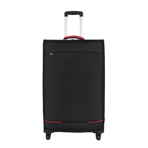 Living & Co Recycled 4 Wheel Soft Suitcase Black 75cm | The Warehouse