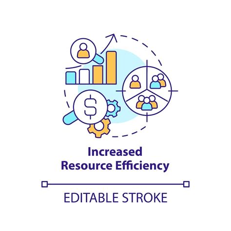 Aumento Do Cone Do Conceito De Efici Ncia De Recursos Vetor Premium