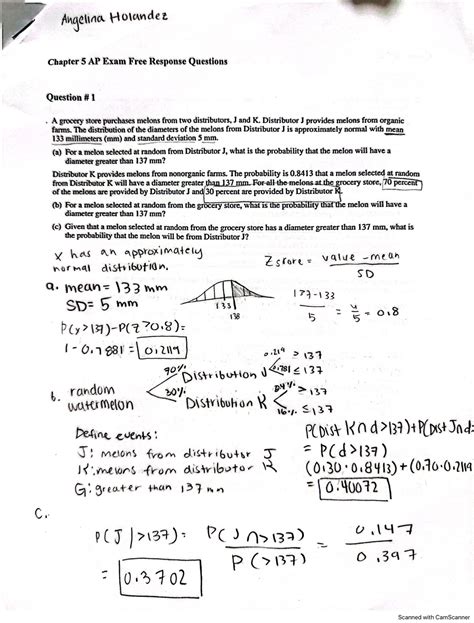 AP Statistics FRQs & FRAPPY! - Chapter 5 Exam Review - Studocu