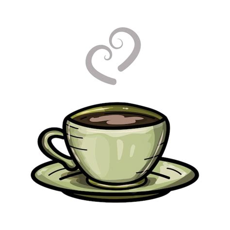 Premium Vector Coffee Mug With Hot Drink