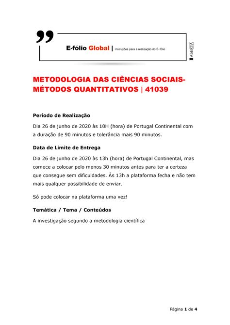 Efolio global enunciado M Quanti 06 20 Metodologia das Ciências