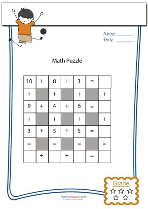 Math Puzzle#9 - KidsPressMagazine.com