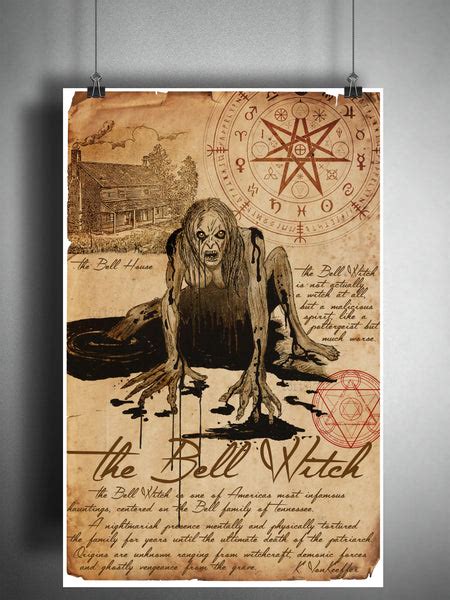 The Bell Witch haunting, American folklore witch art, bestiary journal ...