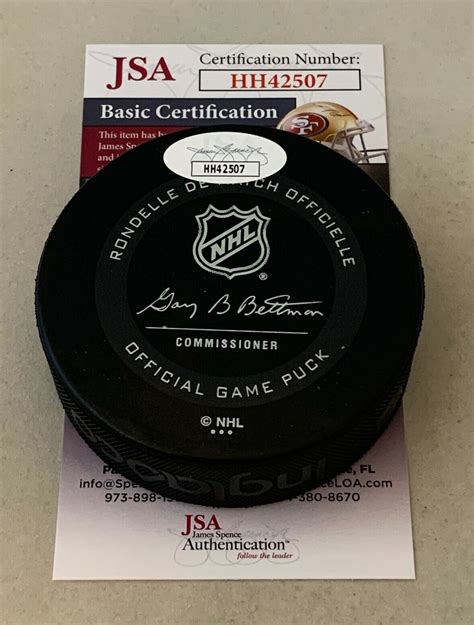 Devan Dubnyk Signed Minnesota Wild Official Game Puck Autographed Jsa