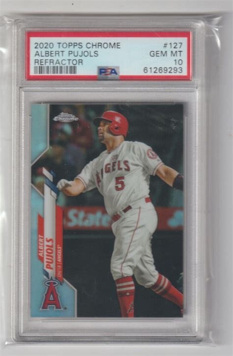 2020 Topps Chrome ALBERT PUJOLS Refractor 127 PSA 10 Gem Mint