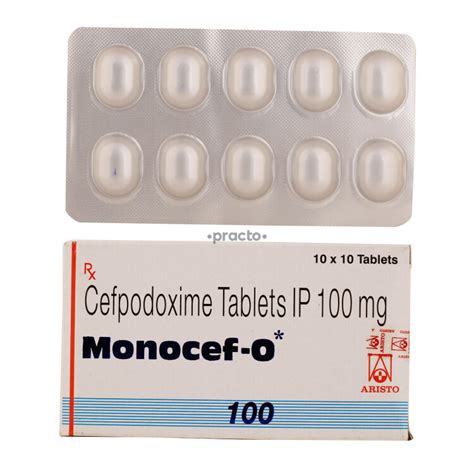 Monocef O 100 MG Tablet - Uses, Dosage, Side Effects, Price ...