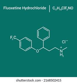 Chemical Structure Fluoxetine Hydrochloride C17h19clf3no Stock Vector ...