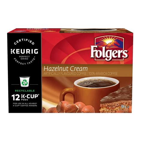 Folgers Hazelnut Cream K-Cup Coffee Pods 12 Count - Walmart.com - Walmart.com