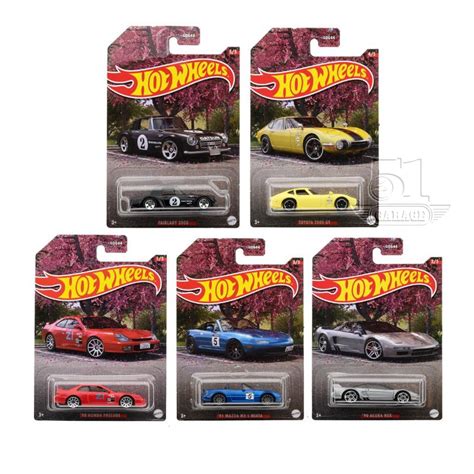 Hot Wheels Themed Automotive Japanese Classics Honda Prelude Acura NSX Mazda MX5 Miata Toyota