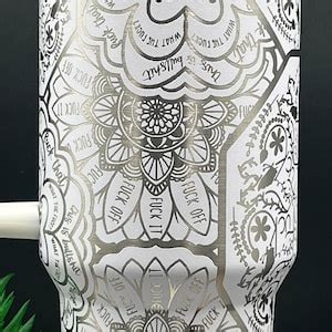 Cuss Word Mandala Fck Mandala Laser Engraved Full Wrap Design For 40oz