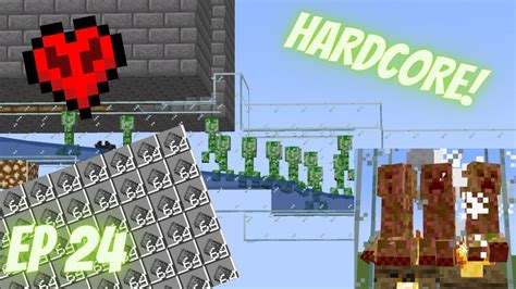 Making An Op Gunpowder Farm In Hardcore Superflat Minecraft Youtube