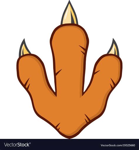 Red Dinosaur Paw With Claws Vector Image On VectorStock In 2024