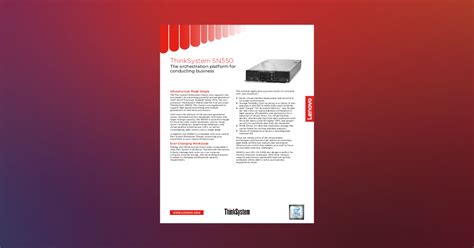 ThinkSystem SN550 Datasheet > Lenovo Press