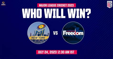 MLC 2023 MI New York Vs Washington Freedom Who Will Win Match