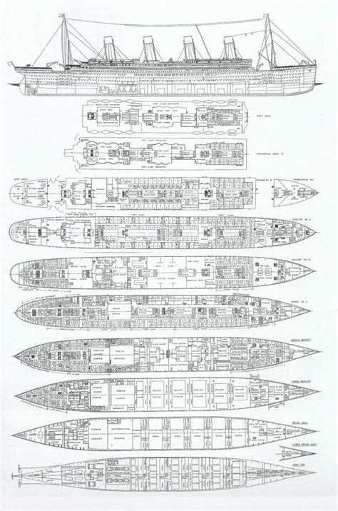 The Entire Schematic For The Titanic Rms Titanic Titanic Ship