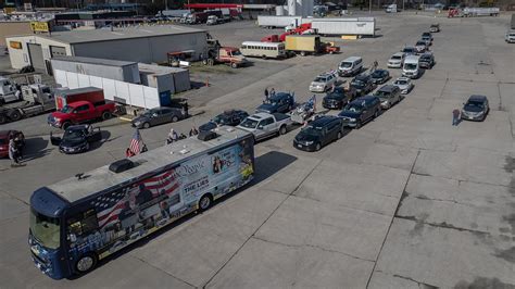 Dozens of truckers set off in 'Take Our Border Back' convoy to protest overwhelming surge of ...