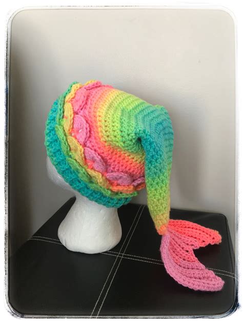 Mermaid Tail Hat Adult To Toddler Size Crochet Hat Etsy