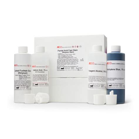 partial acid fast stain kit kinyoun medical chemical corporation