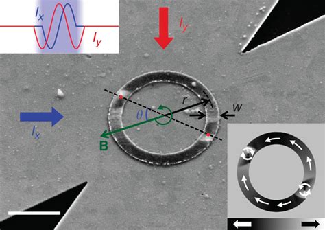 Experimental configuration.A scanning electron micrograph of a w=500 nm ...