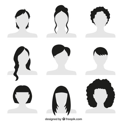 Women Hairstyles Vector Free Download