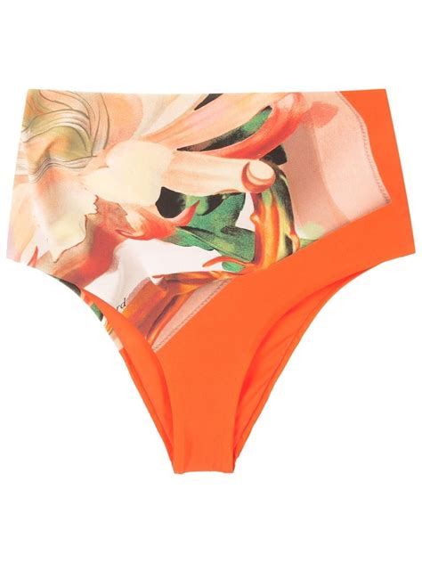 Lenny Niemeyer Printed High Waist Bikini Bottoms Farfetch