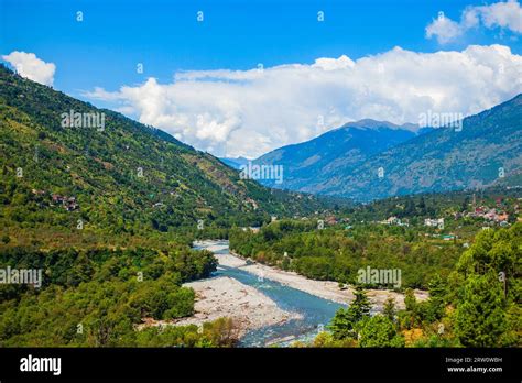 apartment buildings   beas river valley  manali  kullu