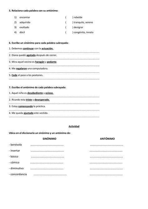 SESIÓN DE APRENDIZAJE Leemos un texto para identificar los sinónimos y