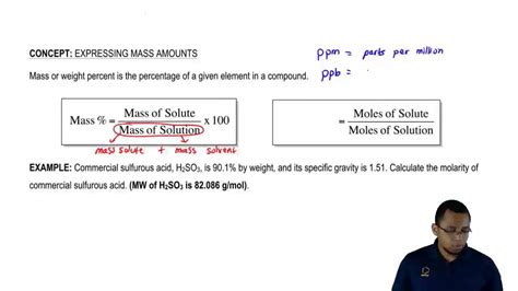 Mass Percent And Mole Fraction Youtube